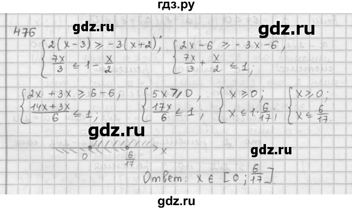 ГДЗ по алгебре 9 класс  Мерзляк   упражнение - 476, Решебник №1 к учебнику 2016