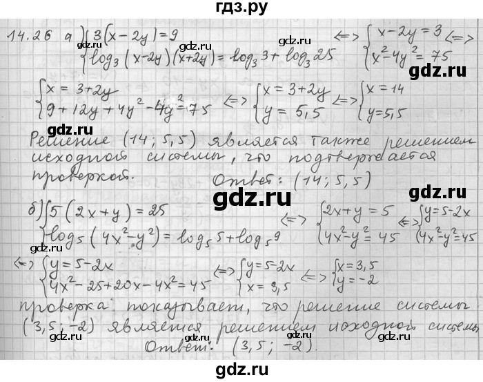 ГДЗ по алгебре 11 класс Никольский  Базовый и углубленный уровень номер / § 14 - 26, Решебник