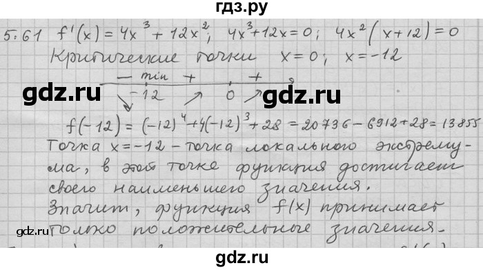 ГДЗ по алгебре 11 класс Никольский  Базовый и углубленный уровень номер / § 5 - 61, Решебник