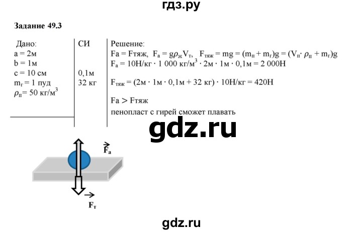 ГДЗ по физике 7 класс Ханнанова рабочая тетрадь Базовый уровень §49 - 49.3, Решебник к тетради 2023