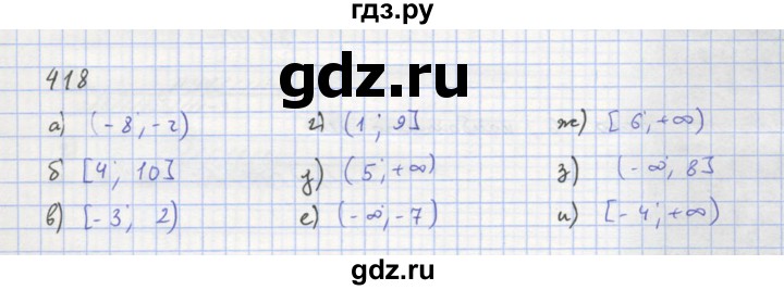 ГДЗ по алгебре 8 класс  Макарычев  Углубленный уровень упражнение - 418, Решебник №1 к учебнику 2018