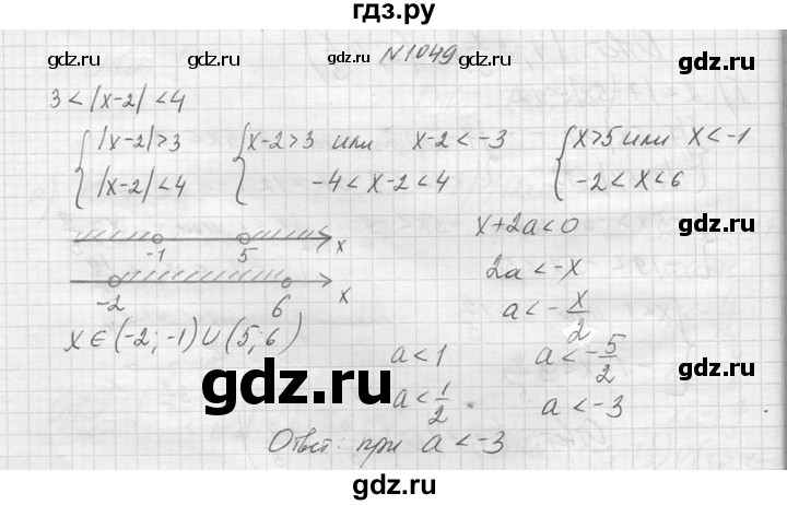 ГДЗ по алгебре 8 класс  Макарычев  Углубленный уровень упражнение - 1049, Решебник к учебнику 2014
