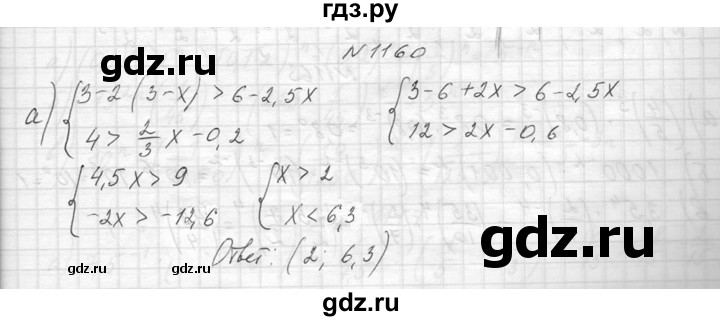 ГДЗ по алгебре 8 класс  Макарычев  Углубленный уровень упражнение - 1160, Решебник к учебнику 2014