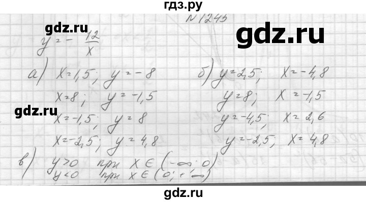 ГДЗ по алгебре 8 класс  Макарычев  Углубленный уровень упражнение - 1245, Решебник к учебнику 2014
