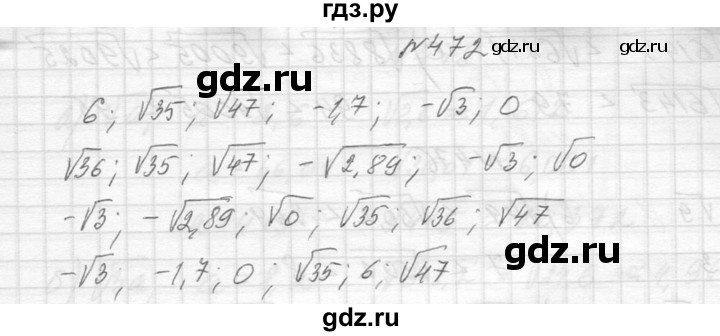 ГДЗ по алгебре 8 класс  Макарычев  Углубленный уровень упражнение - 472, Решебник к учебнику 2014