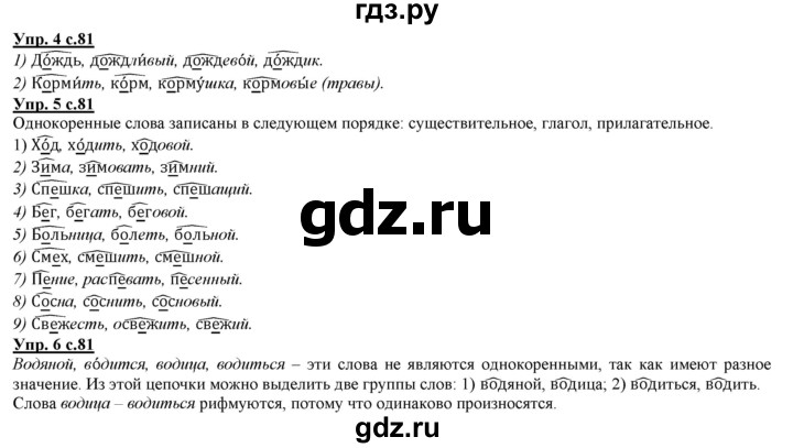 ГДЗ по русскому языку 2 класс Желтовская часть 1. страница - 81, Решебник №1 2013