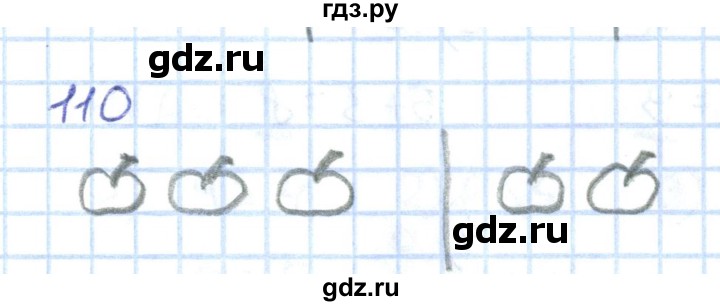 ГДЗ по математике 1 класс Истомина рабочая тетрадь часть 1. упражнение - 110, Решебник №1 2022