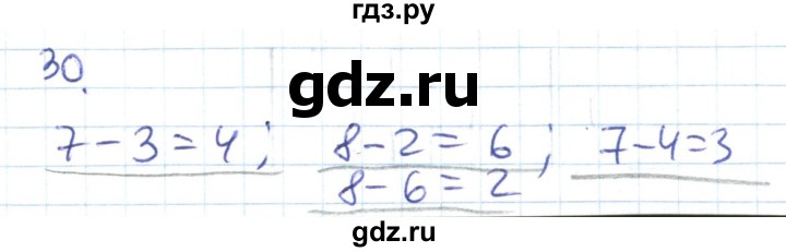 ГДЗ по математике 1 класс Истомина рабочая тетрадь часть 2. упражнение - 30, Решебник №1 2022