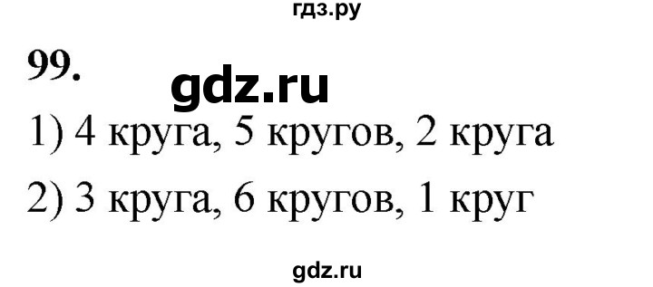 ГДЗ по математике 1 класс Истомина рабочая тетрадь часть 1. упражнение - 99, Решебник 2023
