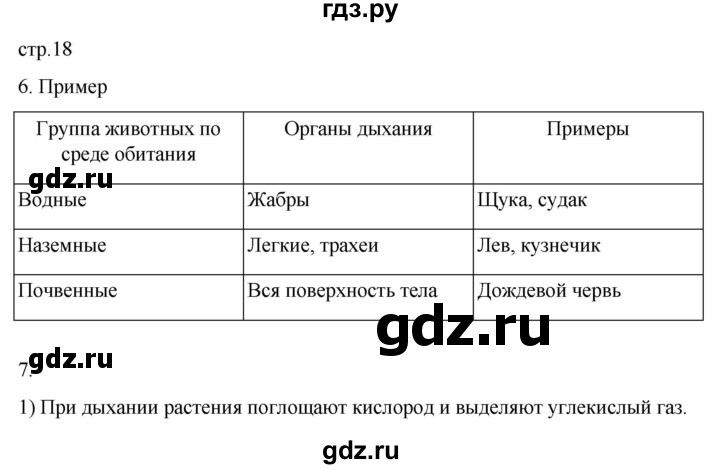 ГДЗ по биологии 6 класс Пасечник рабочая тетрадь страница - 18, Решебник 2024