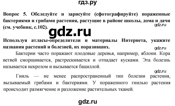 ГДЗ по биологии 6 класс Пасечник рабочая тетрадь страница - 14, Решебник 2016