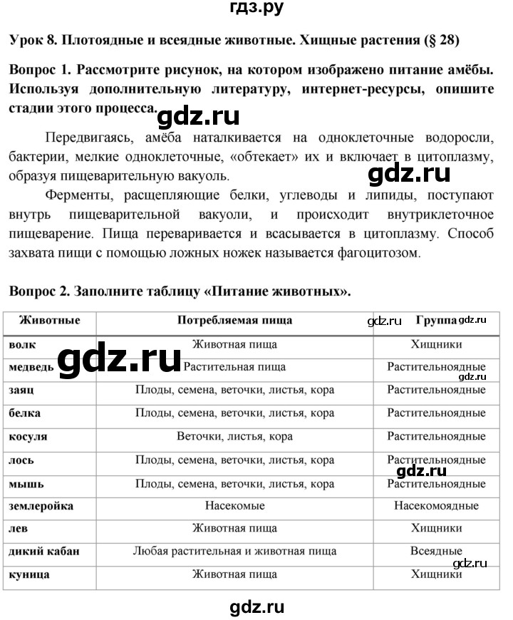 ГДЗ по биологии 6 класс Пасечник рабочая тетрадь страница - 16, Решебник 2016