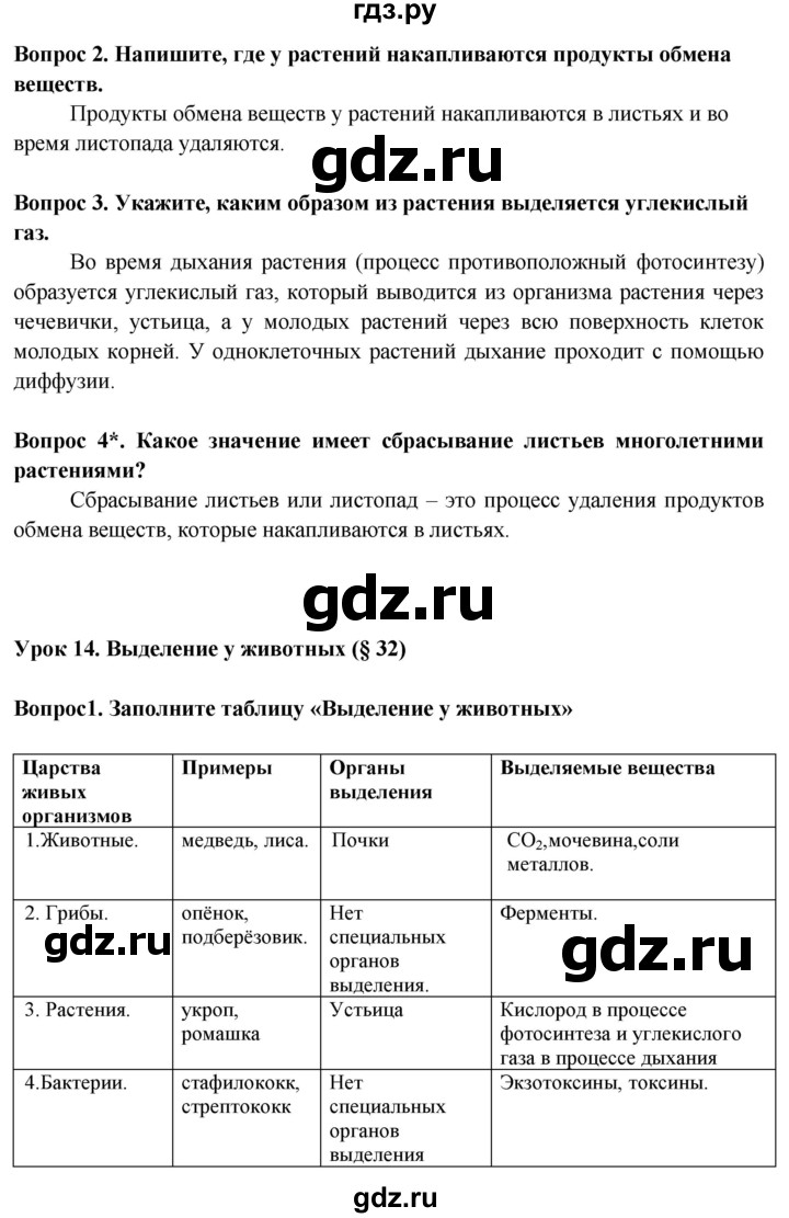 ГДЗ по биологии 6 класс Пасечник рабочая тетрадь страница - 28, Решебник 2016