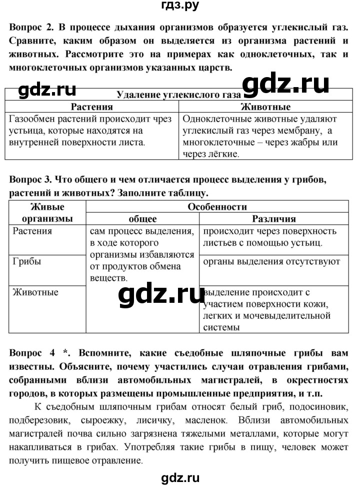 ГДЗ по биологии 6 класс Пасечник рабочая тетрадь страница - 29, Решебник 2016