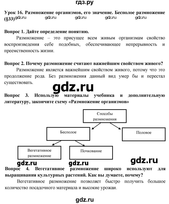 ГДЗ по биологии 6 класс Пасечник рабочая тетрадь страница - 40, Решебник 2016