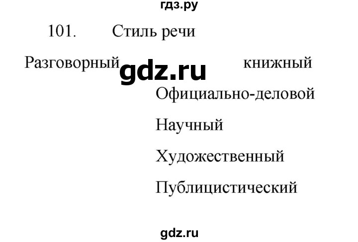 ГДЗ по русскому языку 8 класс Рыбченкова часть 1 / упражнение - 101, Решебник 2022