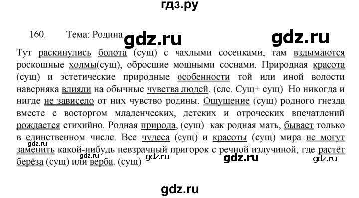 ГДЗ по русскому языку 8 класс Рыбченкова часть 1 / упражнение - 160, Решебник 2022