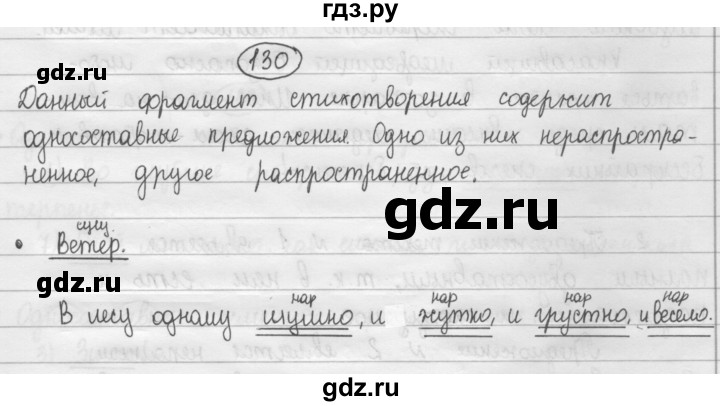 ГДЗ по русскому языку 8 класс Рыбченкова часть 1 / упражнение - 130, Решебник 2015