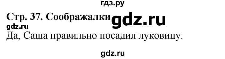 ГДЗ по окружающему миру 1 класс Виноградова часть 1. страница - 37, Решебник 2023