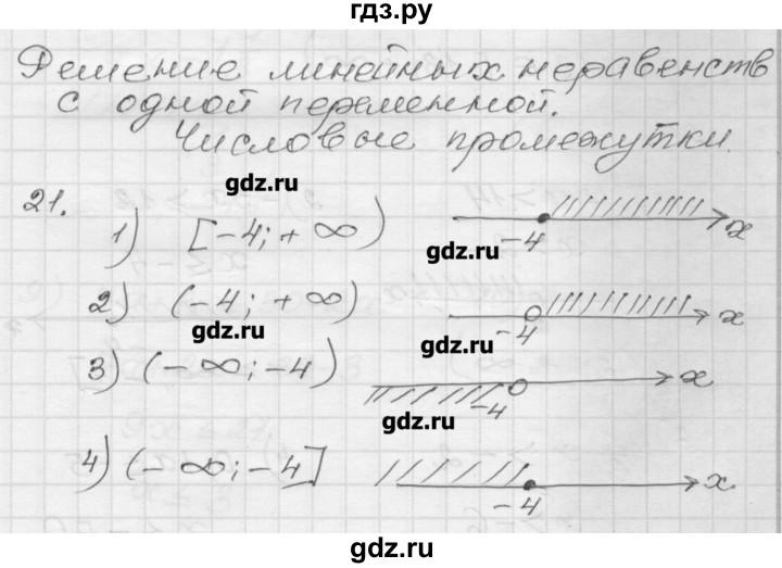 ГДЗ по алгебре 9 класс Мерзляк дидактические материалы  вариант 1 - 21, Решебник