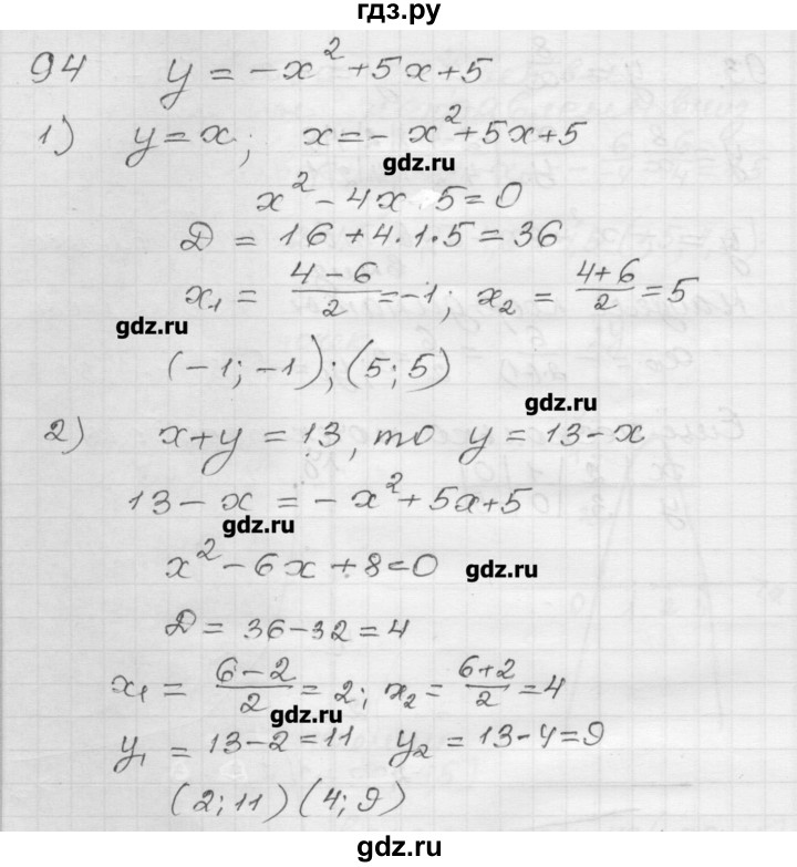 ГДЗ по алгебре 9 класс Мерзляк дидактические материалы  вариант 1 - 94, Решебник
