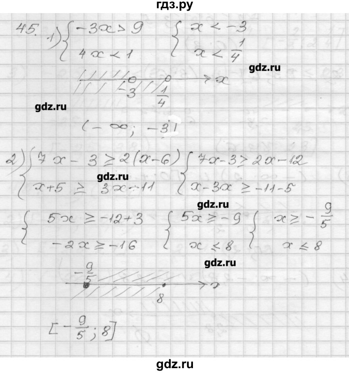 ГДЗ по алгебре 9 класс Мерзляк дидактические материалы  вариант 3 - 45, Решебник