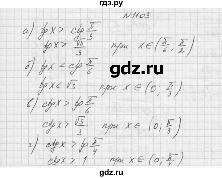 ГДЗ по алгебре 9 класс Макарычев  Углубленный уровень упражнение - 1103, Решебник к учебнику 2015