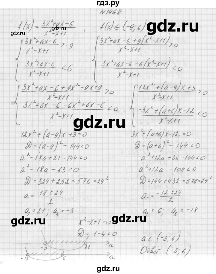 ГДЗ по алгебре 9 класс Макарычев  Углубленный уровень упражнение - 1468, Решебник к учебнику 2015