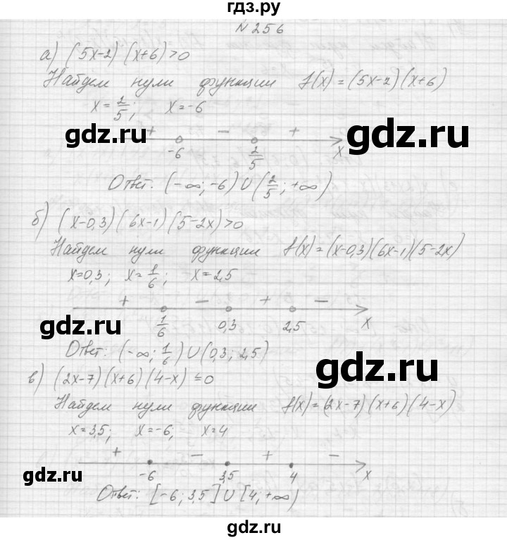 ГДЗ по алгебре 9 класс Макарычев  Углубленный уровень упражнение - 256, Решебник к учебнику 2015