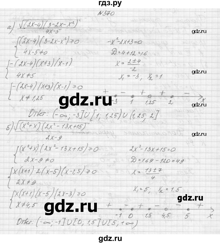 ГДЗ по алгебре 9 класс Макарычев  Углубленный уровень упражнение - 370, Решебник к учебнику 2015