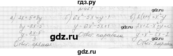 ГДЗ по алгебре 9 класс Макарычев  Углубленный уровень упражнение - 421, Решебник к учебнику 2015