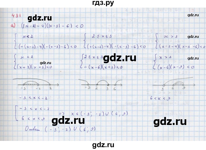 ГДЗ по алгебре 9 класс Макарычев  Углубленный уровень упражнение - 431, Решебник к учебнику 2018
