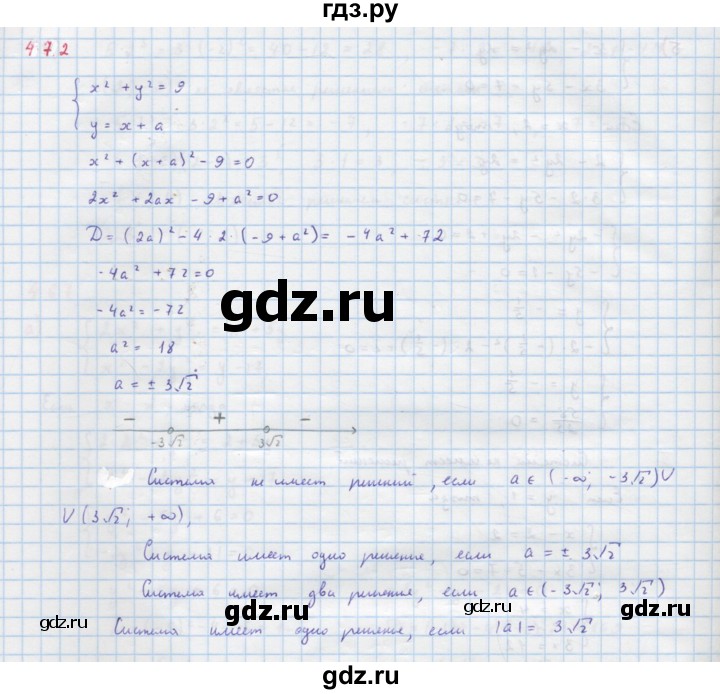 ГДЗ по алгебре 9 класс Макарычев  Углубленный уровень упражнение - 472, Решебник к учебнику 2018