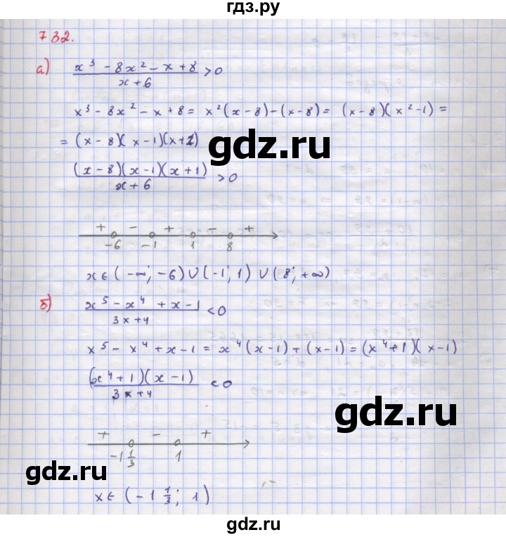 ГДЗ по алгебре 9 класс Макарычев  Углубленный уровень упражнение - 732, Решебник к учебнику 2018