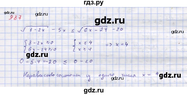 ГДЗ по алгебре 9 класс Макарычев  Углубленный уровень упражнение - 987, Решебник к учебнику 2018