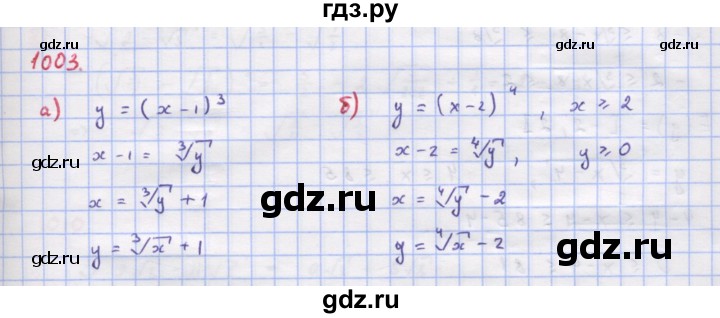 ГДЗ по алгебре 9 класс Макарычев  Углубленный уровень упражнение - 1003, Решебник к учебнику 2022