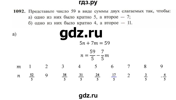 ГДЗ по алгебре 9 класс Макарычев  Углубленный уровень упражнение - 1092, Решебник к учебнику 2022
