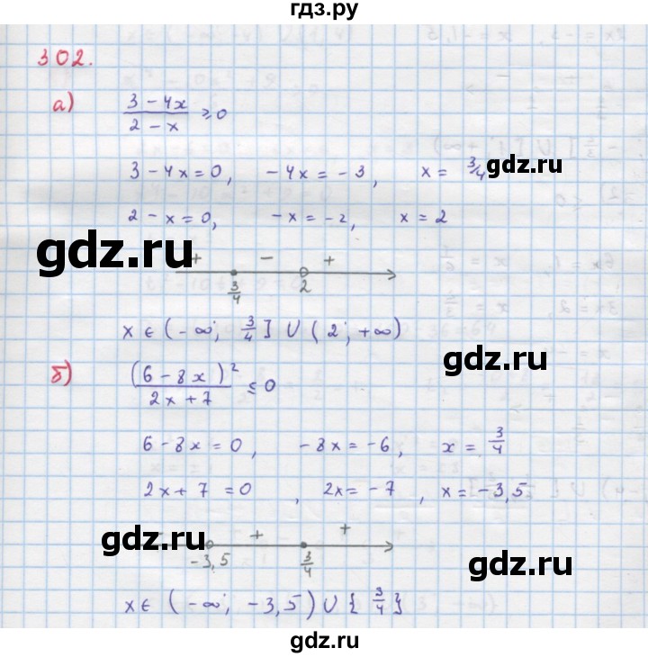 ГДЗ по алгебре 9 класс Макарычев  Углубленный уровень упражнение - 302, Решебник к учебнику 2022