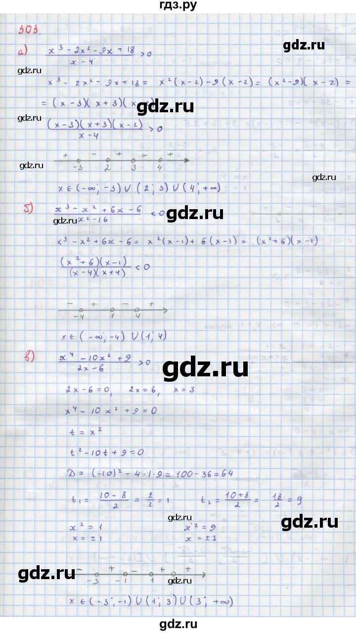 ГДЗ по алгебре 9 класс Макарычев  Углубленный уровень упражнение - 303, Решебник к учебнику 2022