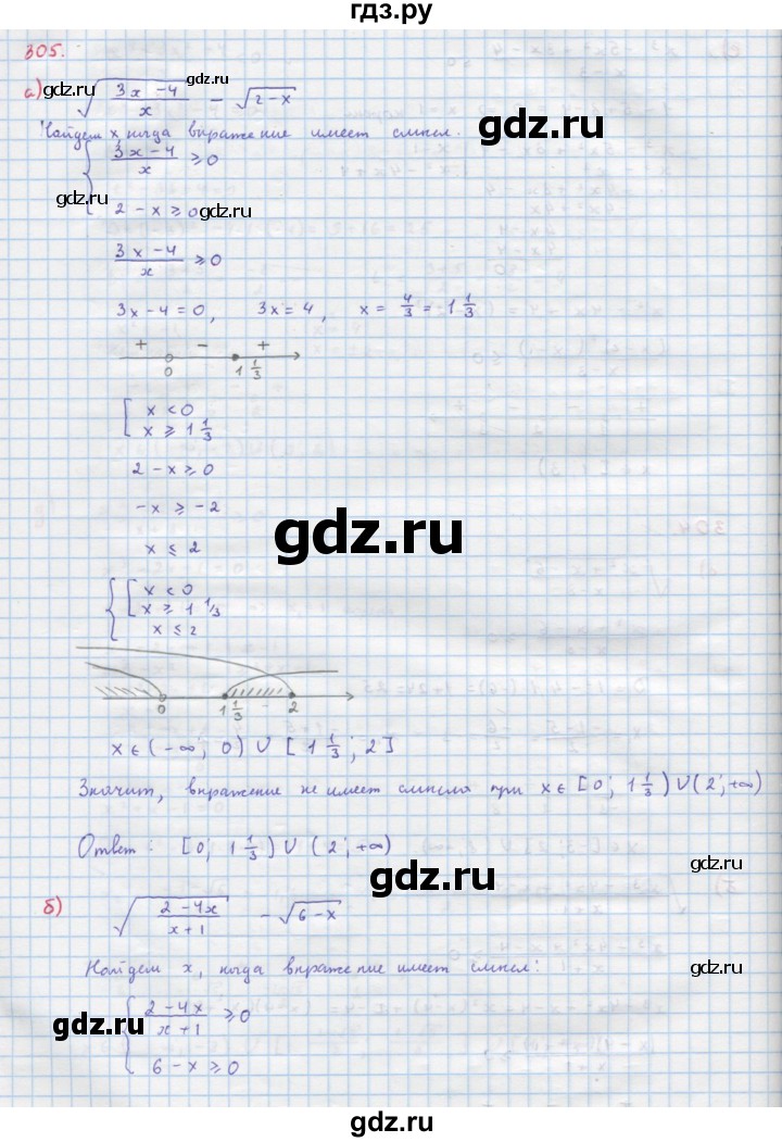 ГДЗ по алгебре 9 класс Макарычев  Углубленный уровень упражнение - 305, Решебник к учебнику 2022