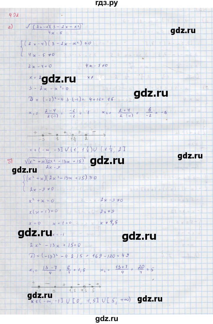 ГДЗ по алгебре 9 класс Макарычев  Углубленный уровень упражнение - 402, Решебник к учебнику 2022