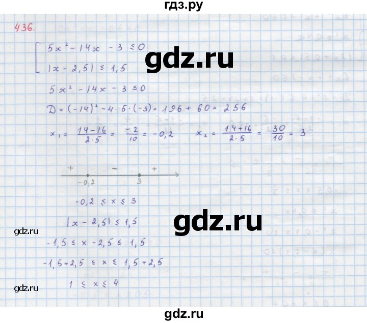 ГДЗ по алгебре 9 класс Макарычев  Углубленный уровень упражнение - 436, Решебник к учебнику 2022