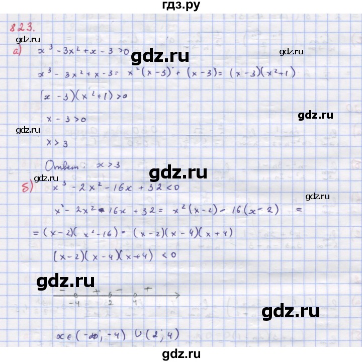 ГДЗ по алгебре 9 класс Макарычев  Углубленный уровень упражнение - 823, Решебник к учебнику 2022