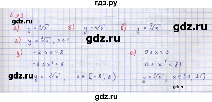 ГДЗ по алгебре 9 класс Макарычев  Углубленный уровень упражнение - 893, Решебник к учебнику 2022
