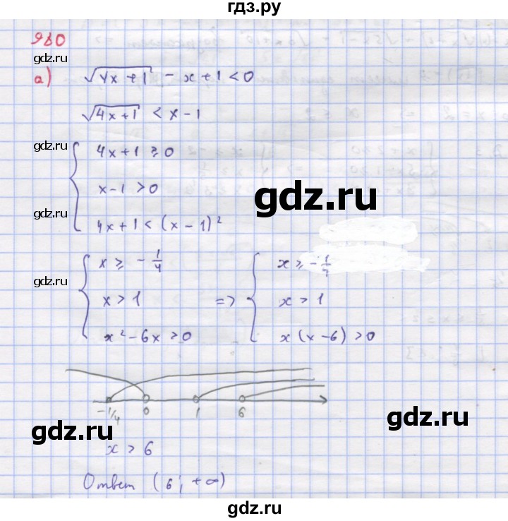 ГДЗ по алгебре 9 класс Макарычев  Углубленный уровень упражнение - 980, Решебник к учебнику 2022