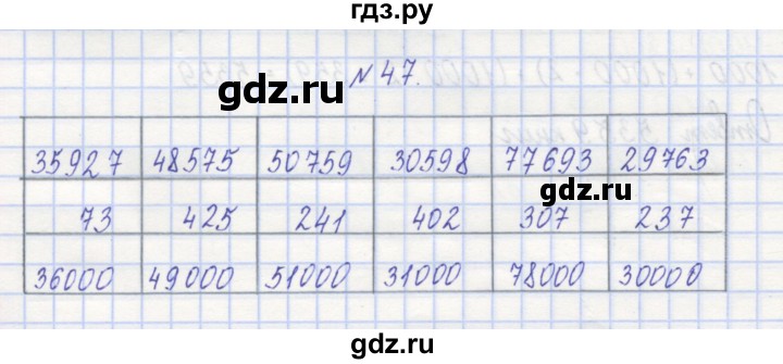 ГДЗ по математике 3 класс Захарова тетрадь для самостоятельной работы (Чекин) часть 1. задание - 47, Решебник №1