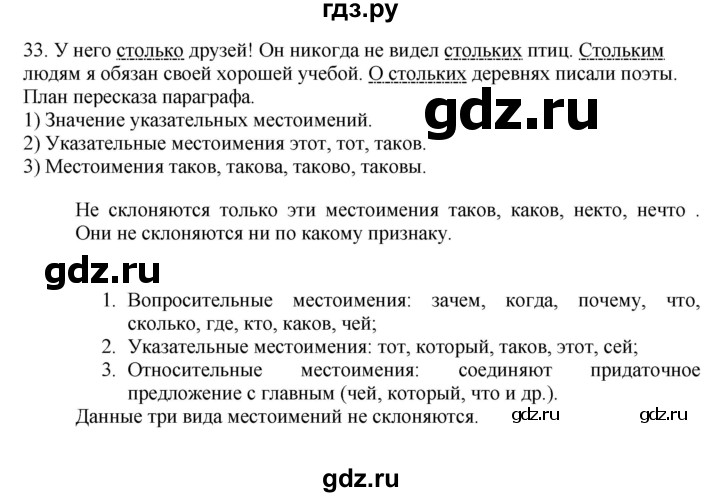 ГДЗ по русскому языку 6 класс Быстрова   часть 2 / упражнение - 33, Решебник №1 к учебнику 2014