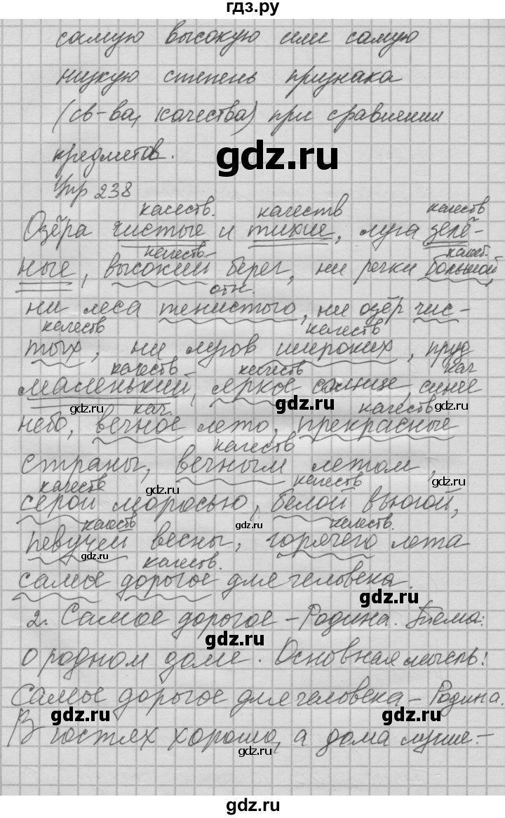 ГДЗ по русскому языку 6 класс Быстрова   часть 1 / упражнение - 238, Решебник №2 к учебнику 2014