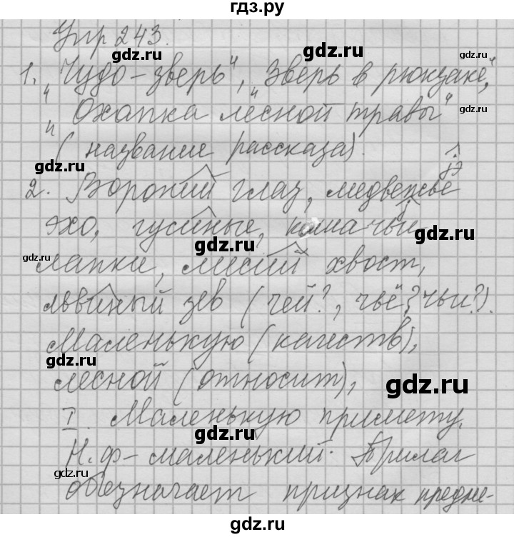 ГДЗ по русскому языку 6 класс Быстрова   часть 1 / упражнение - 243, Решебник №2 к учебнику 2014