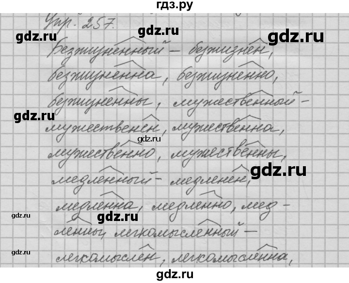 ГДЗ по русскому языку 6 класс Быстрова   часть 1 / упражнение - 257, Решебник №2 к учебнику 2014